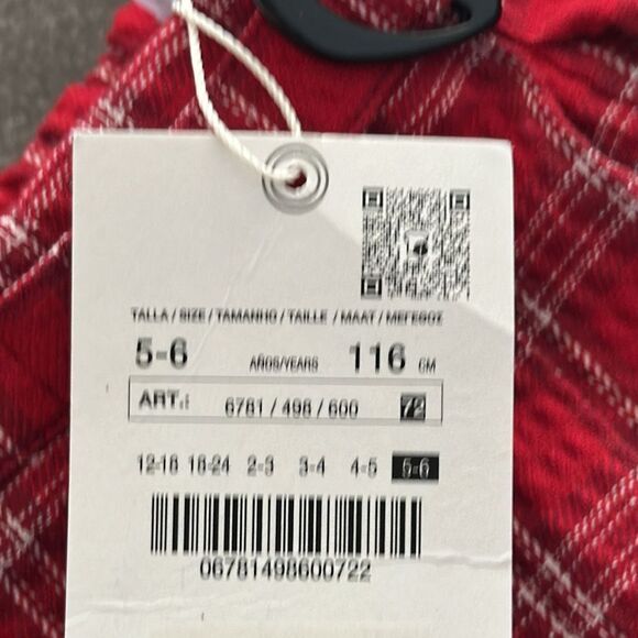 ZARA Kids | Red | PLAID BOX PLEAT SHORTS - Picture 6 of 6